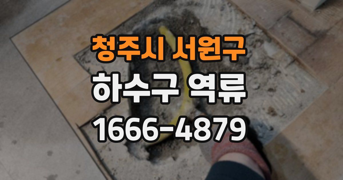 청주시 서원구 하수구 역류