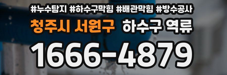 청주시 서원구 하수구 역류