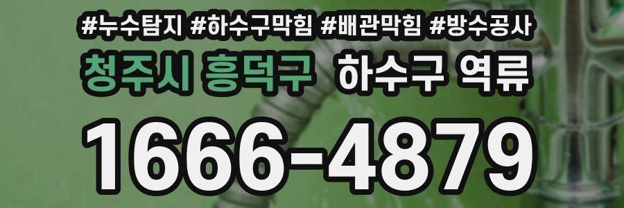 청주시 흥덕구 하수구 역류