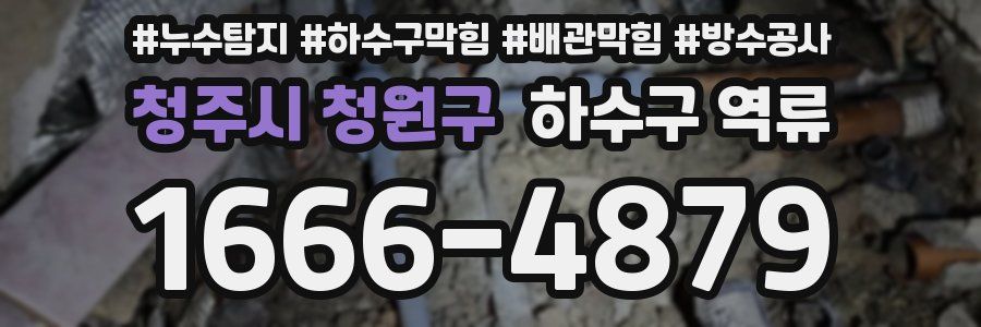 청주시 청원구 하수구 역류