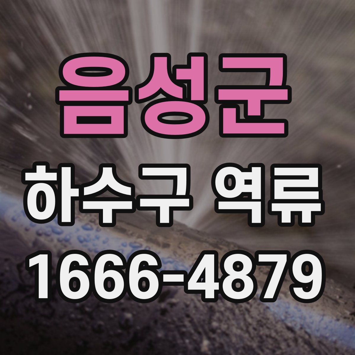 음성군 하수구 역류