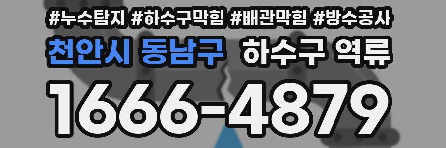 천안시 동남구 하수구 역류