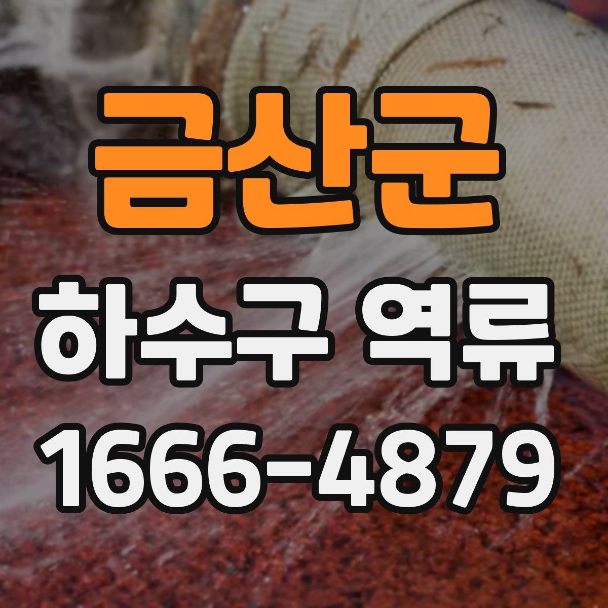 금산군 하수구 역류
