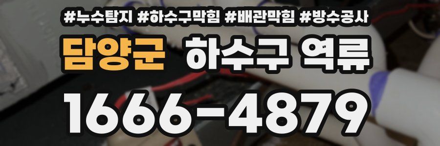 담양군 하수구 역류