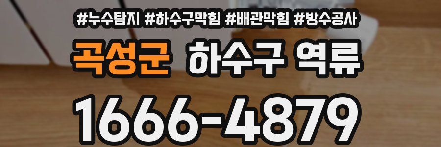 곡성군 하수구 역류