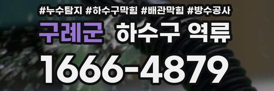 구례군 하수구 역류