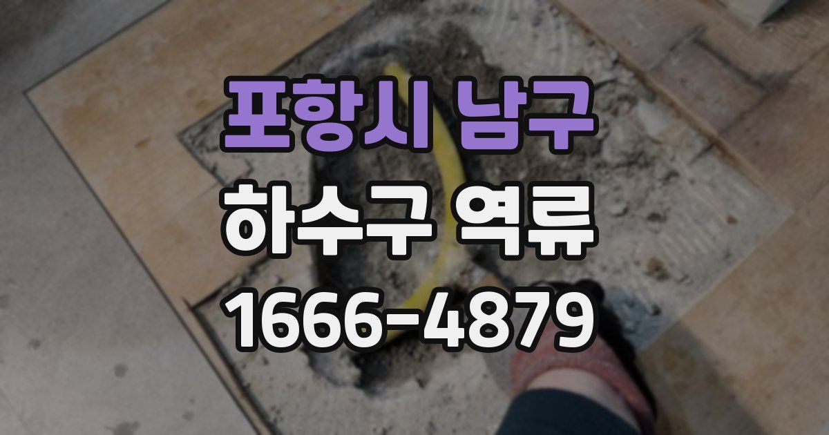 포항시 남구 하수구 역류