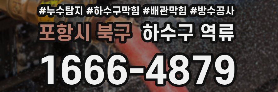 포항시 북구 하수구 역류
