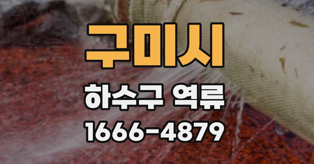 구미시 하수구 역류