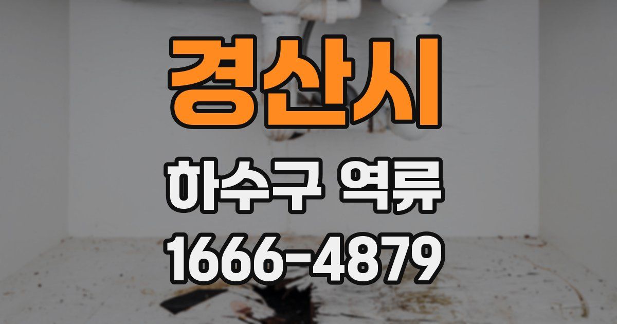 경산시 하수구 역류