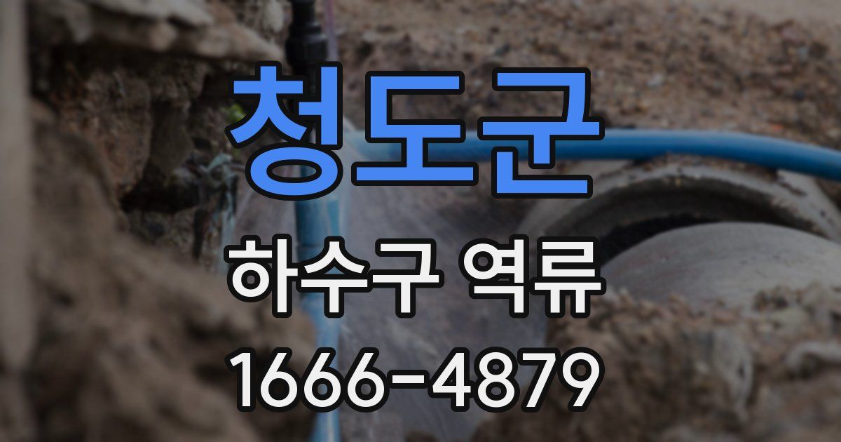 청도군 하수구 역류