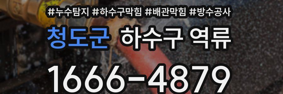 청도군 하수구 역류