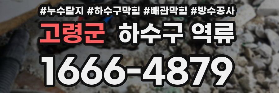 고령군 하수구 역류