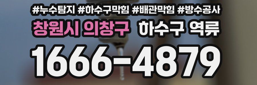 창원시 의창구 하수구 역류
