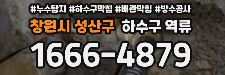 창원시 성산구 하수구 역류