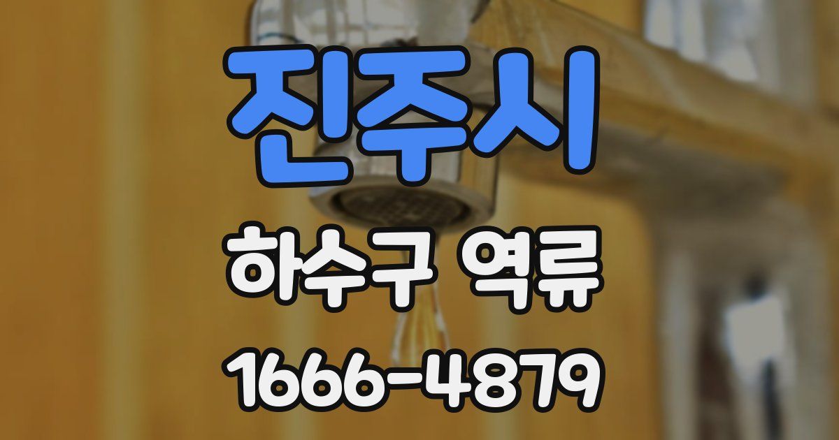 진주시 하수구 역류