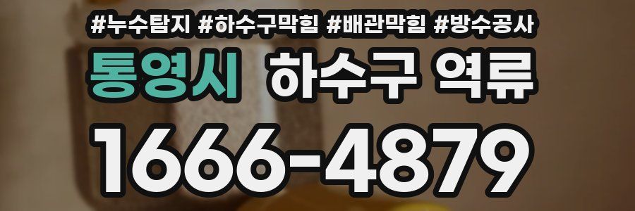 통영시 하수구 역류