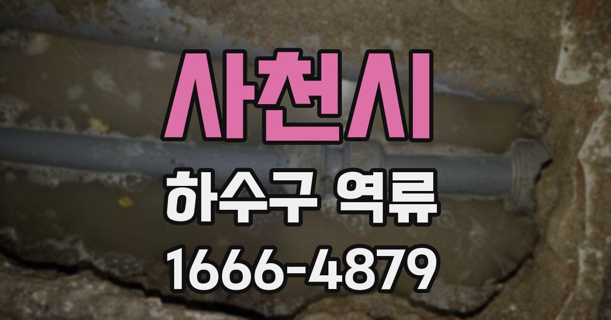 사천시 하수구 역류