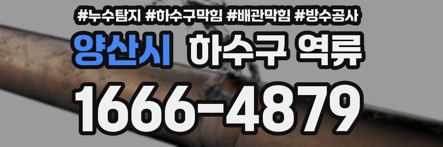 양산시 하수구 역류