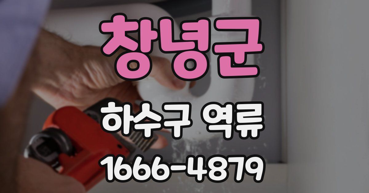 창녕군 하수구 역류