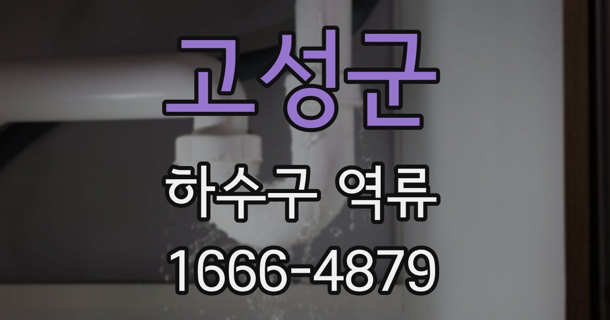 고성군 하수구 역류