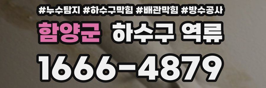 함양군 하수구 역류