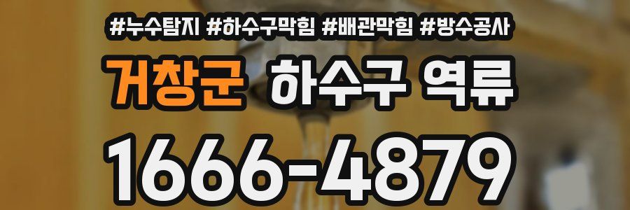 거창군 하수구 역류