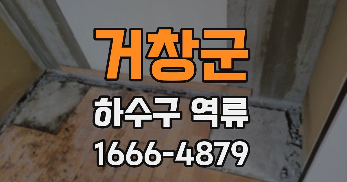 거창군 하수구 역류