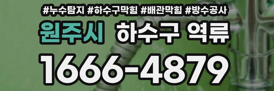 원주시 하수구 역류