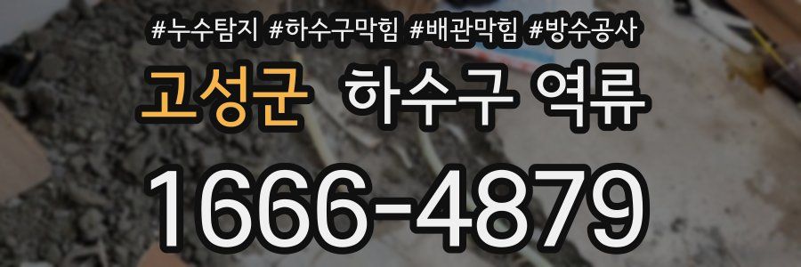 고성군 하수구 역류