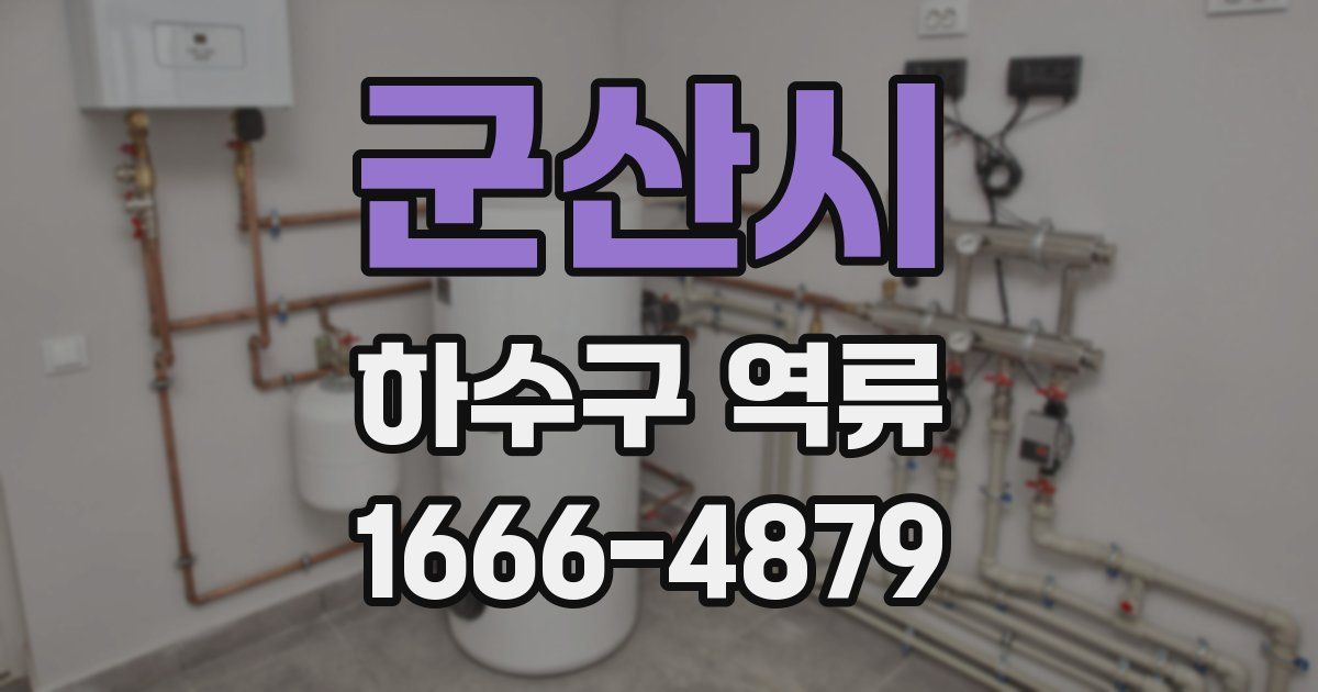 군산시 하수구 역류