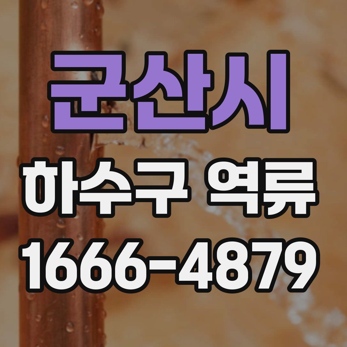 군산시 하수구 역류