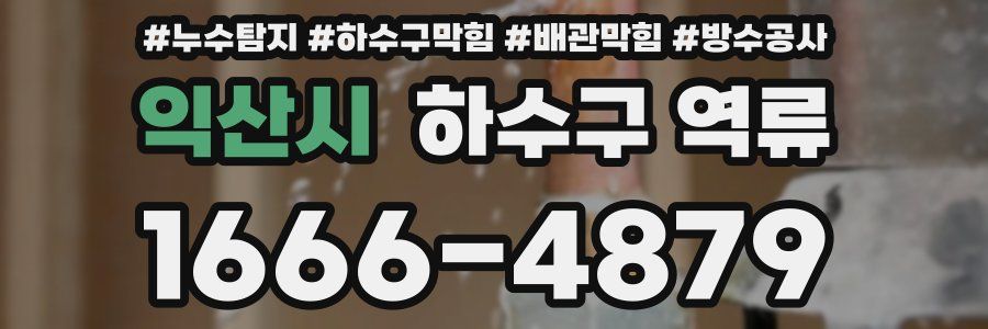익산시 하수구 역류