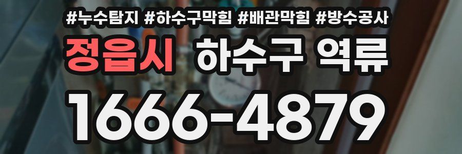 정읍시 하수구 역류