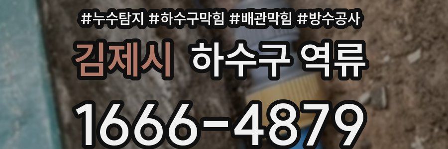 김제시 하수구 역류