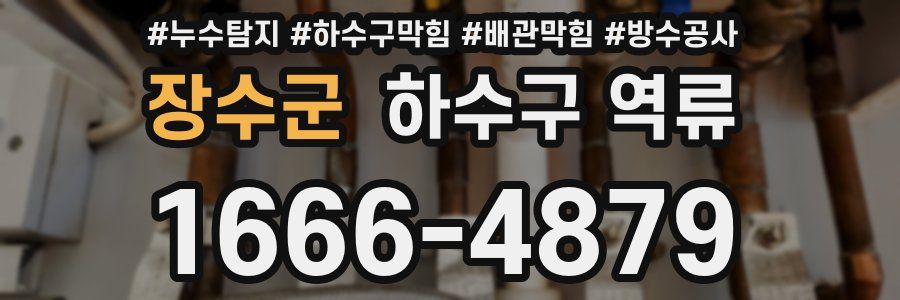 장수군 하수구 역류