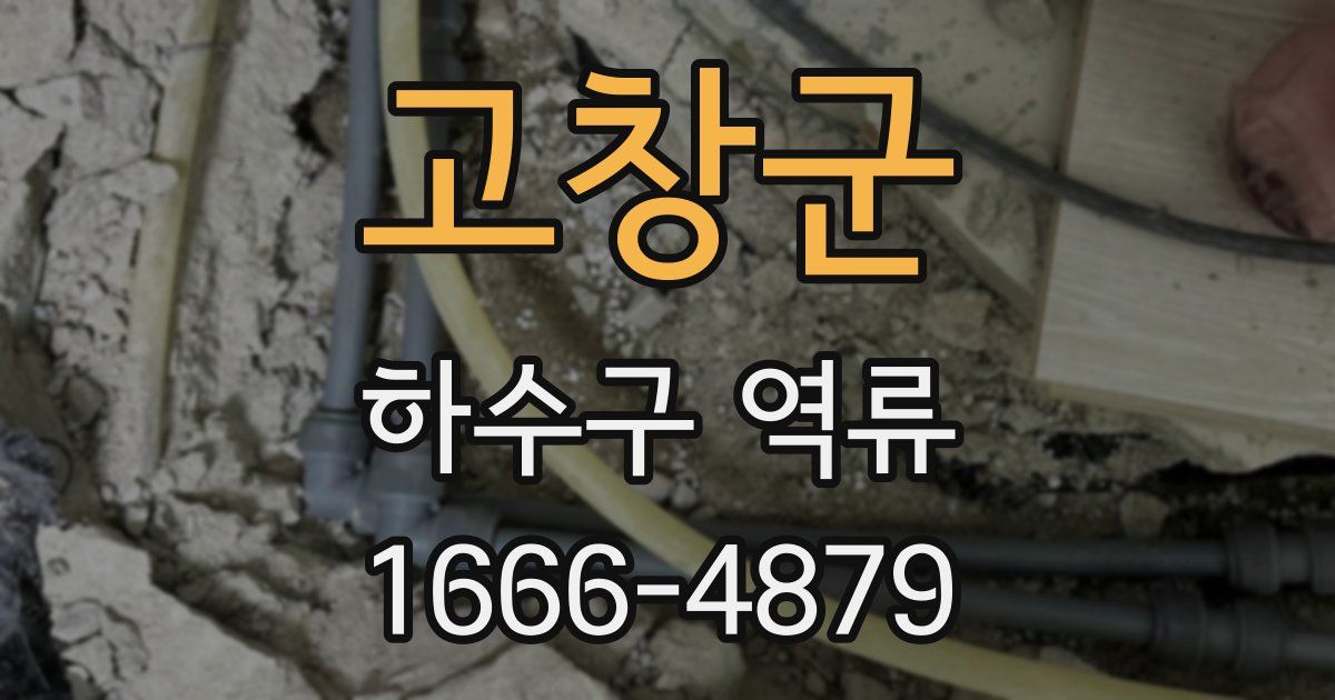 고창군 하수구 역류