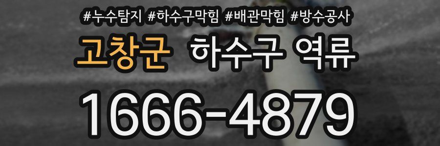 고창군 하수구 역류