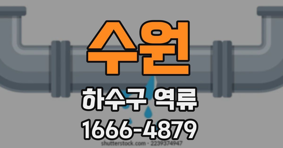 수원 하수구 역류