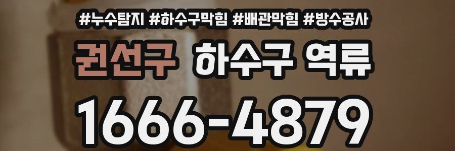 권선구 하수구 역류