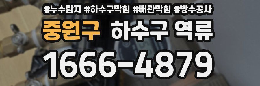 중원구 하수구 역류