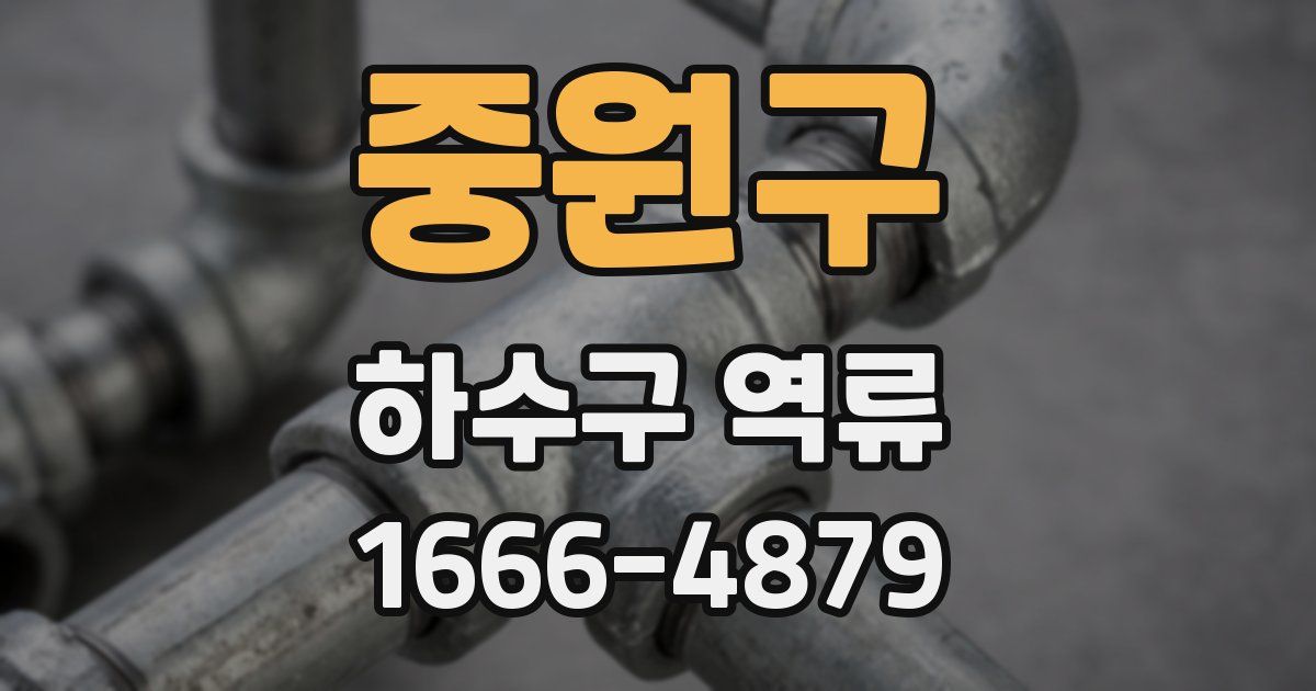 중원구 하수구 역류