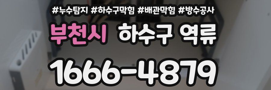 부천시 하수구 역류