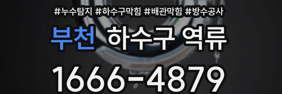 부천 하수구 역류