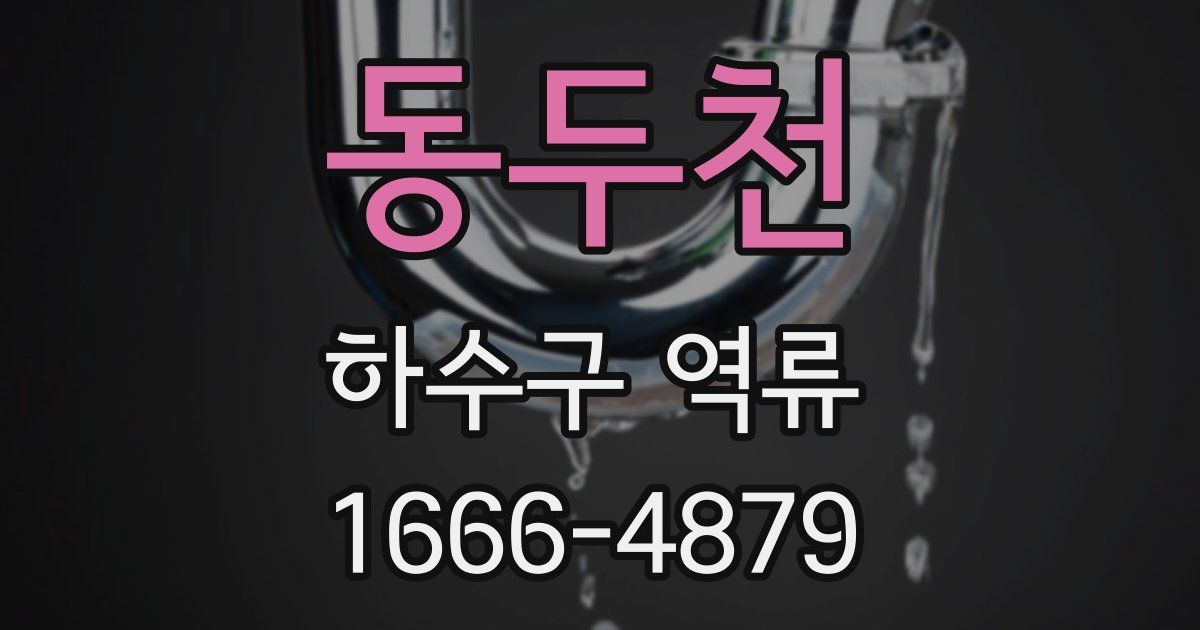 동두천 하수구 역류
