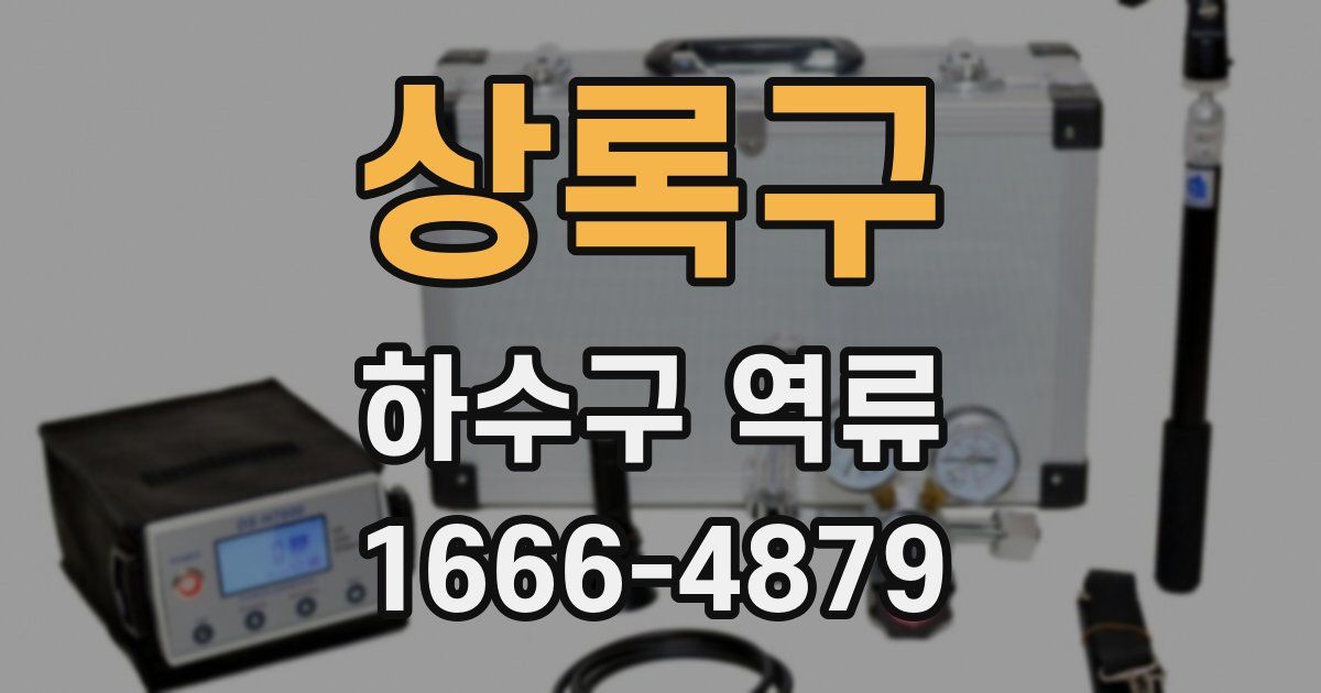 상록구 하수구 역류