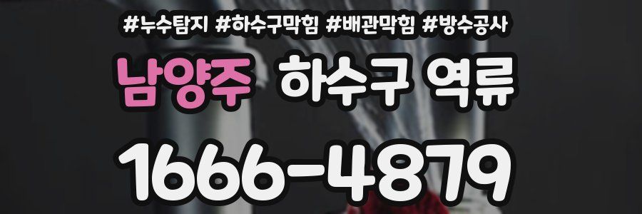 남양주 하수구 역류
