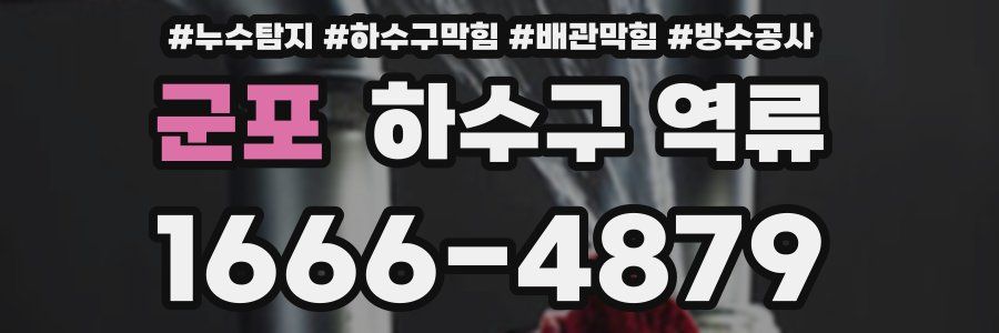 군포 하수구 역류