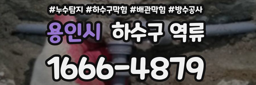 용인시 하수구 역류