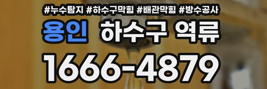 용인 하수구 역류
